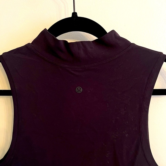 lululemon “All Aligned A-Line Mock Neck Dress”. Size 10, Black. 36” Length. - Picture 4 of 4